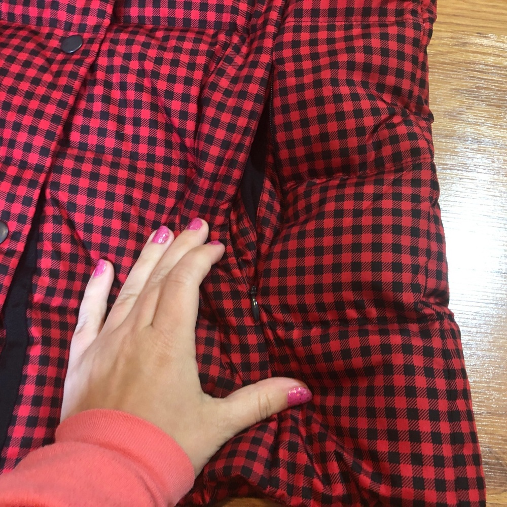 J Jill Down Gingham Vest - Picture 2 of 8